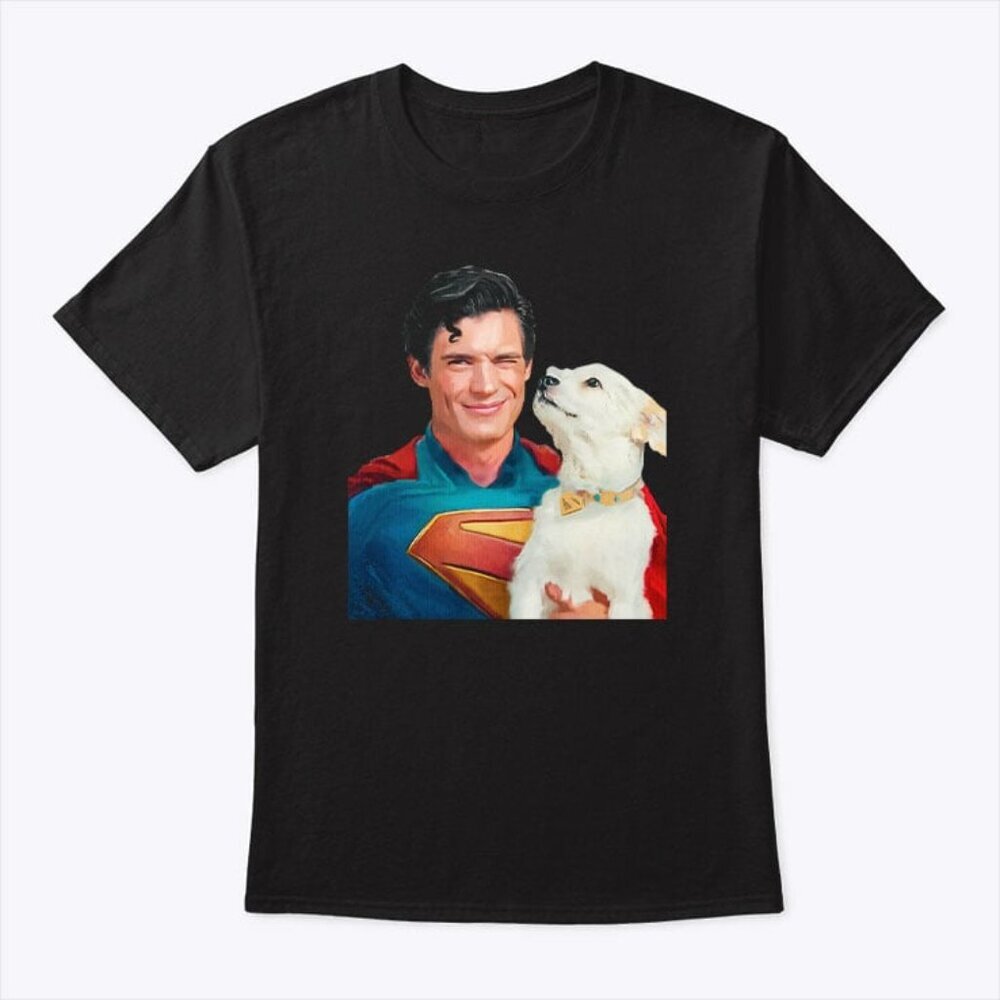 Clark Kent And Krypto The Superdog T Shirt – Superhero Cartoon Unisex Tee 24